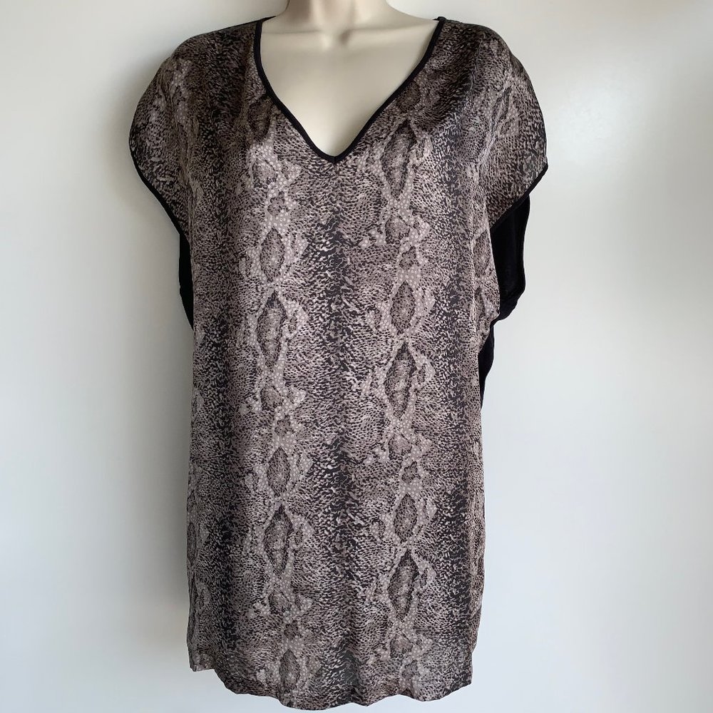 TED BAKER Snakeskin Modal Jersey Top Women's Size 4